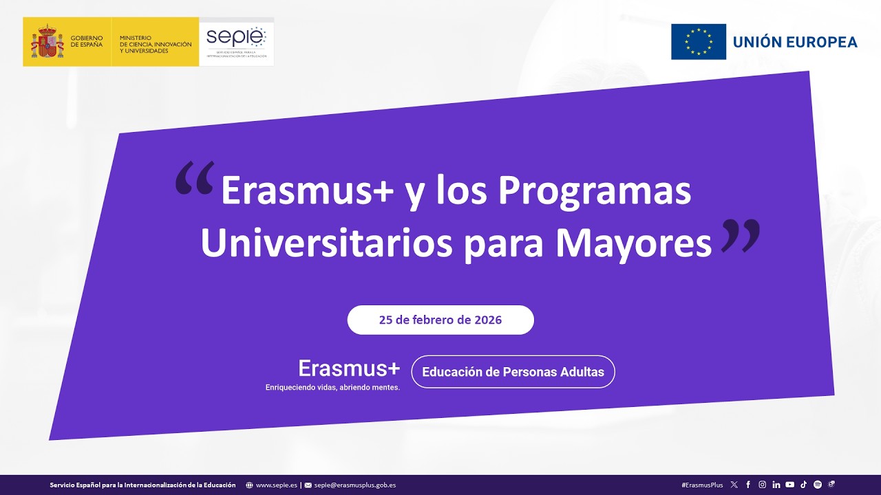 Erasmus+ y los Programas Universitarios para Mayores