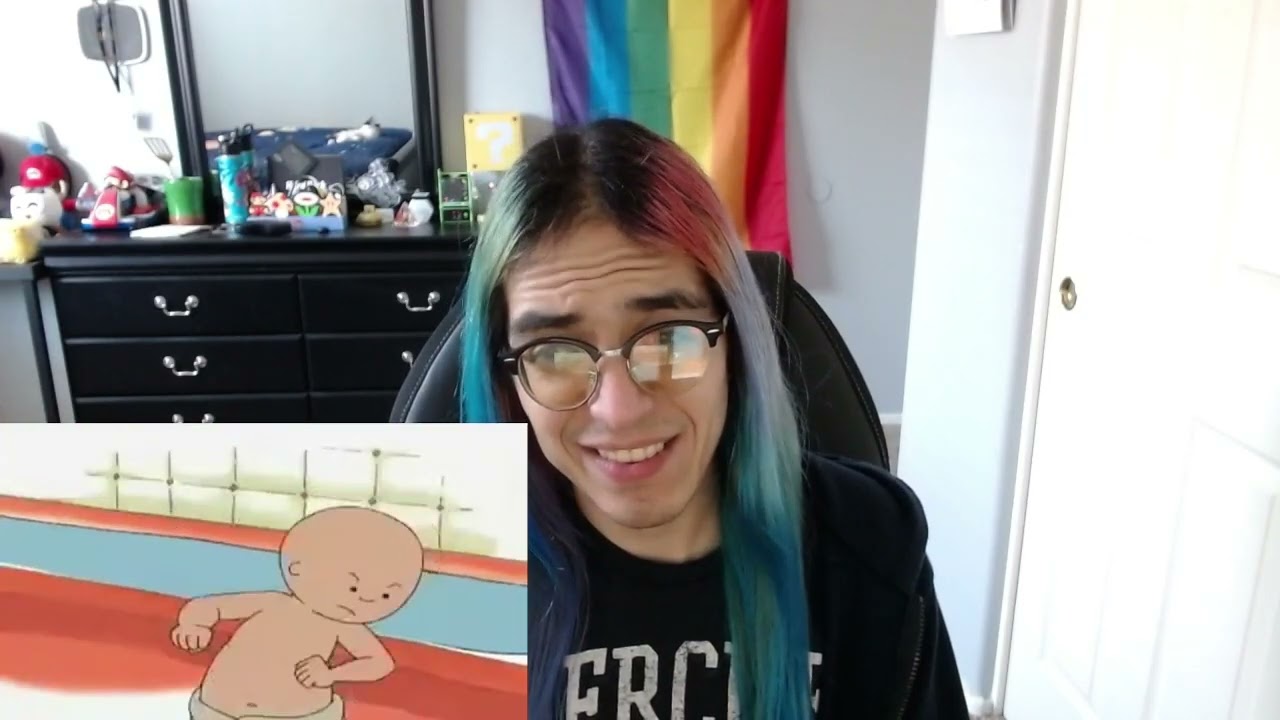 REACTING TO YOUTUBE POOP - CAILLOU IN THE BATH (NOT FOR KIDS)