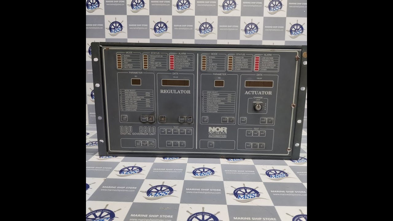 KONGSBERG NORCONTROL AUTOMATION DGU 8800 DIGITAL GOVERNOR UNIT TESTING VIDEO BY MARINE SHIP STORE