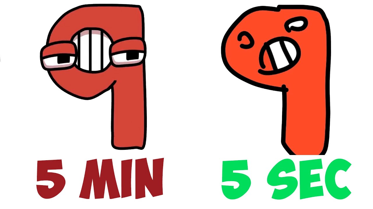 Number Lore But I Draw It in 5 seconds! ( 1-9 )