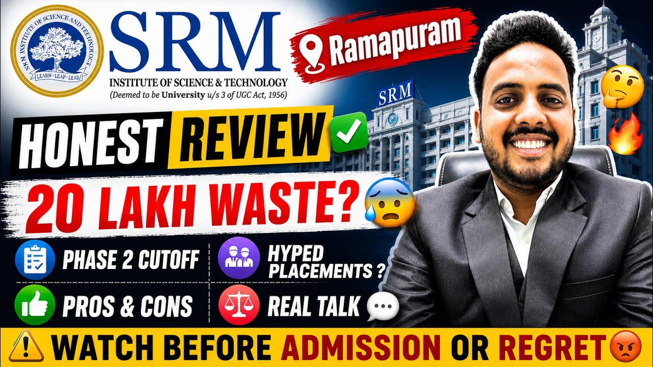 SRM Ramapuram Review🤬 [2026] | Worth in 2026?|Cutoff, Placement, Sports | SRMJEEE Result 2026