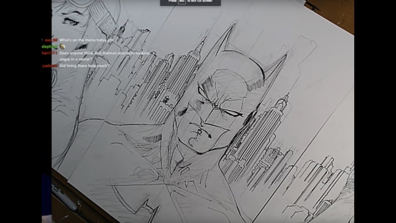 BATMAN! CATWOMAN! JOKER! Triptypch for Charity! Art Stream with Jim Lee Part 1 of 3