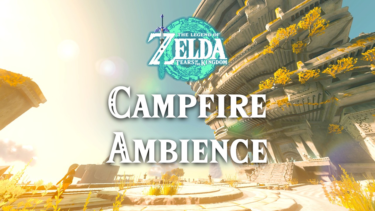 Zelda | Temple of Time View ⛅ Campfire Ambience  [2H]