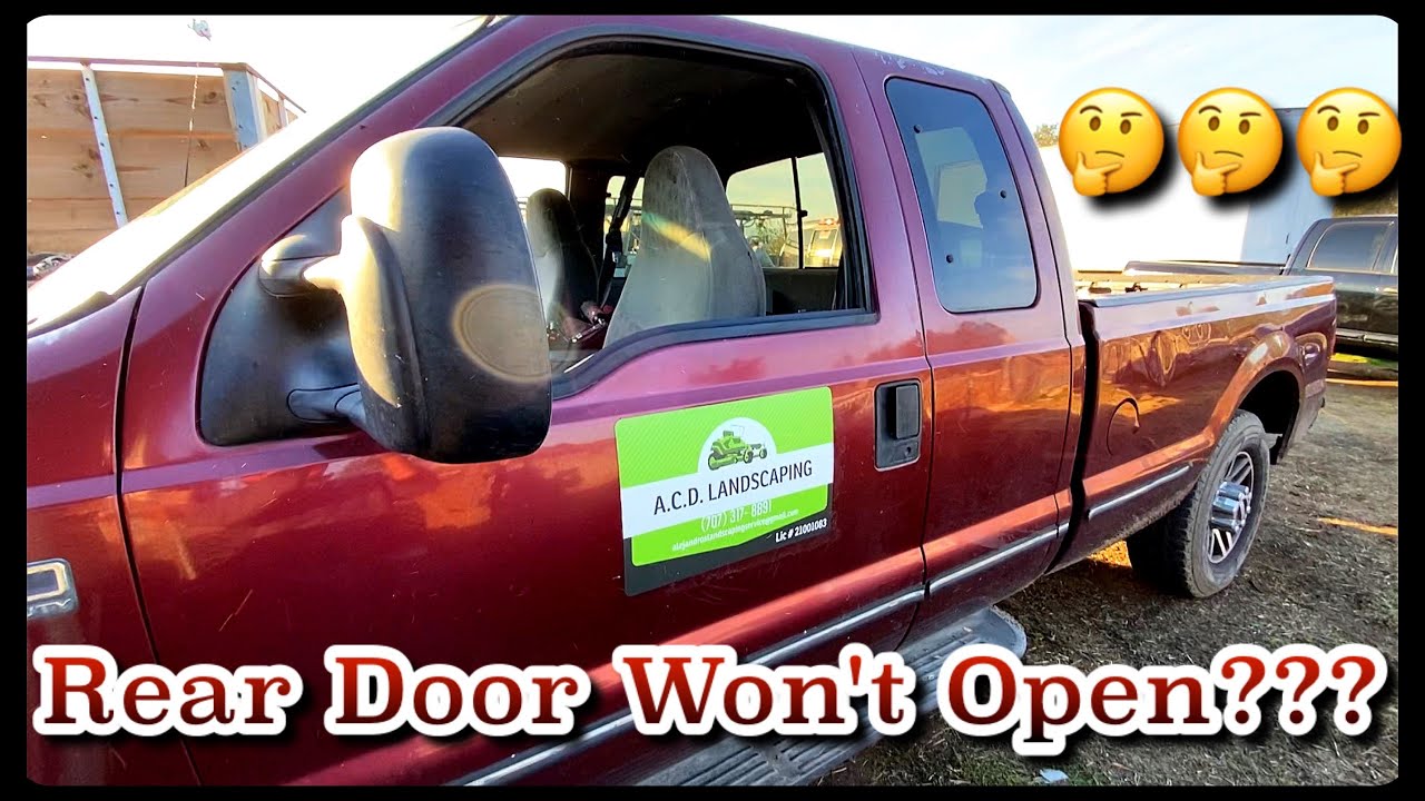 Задняя удлиненная дверь кабины не открывается Ford F-250 F-350 5.4 6.8 Super Duty 1999 - 2007