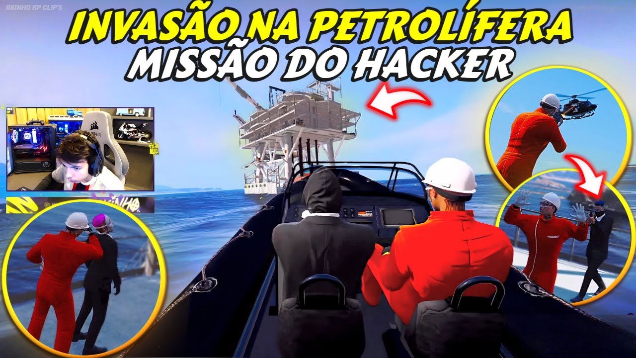 INVASÃO E ROUBOS NA PETROLÍFERA | TROCAÇÃO COM A PM | MISSÃO DO HACKER - BKINHO RP CLIP'S