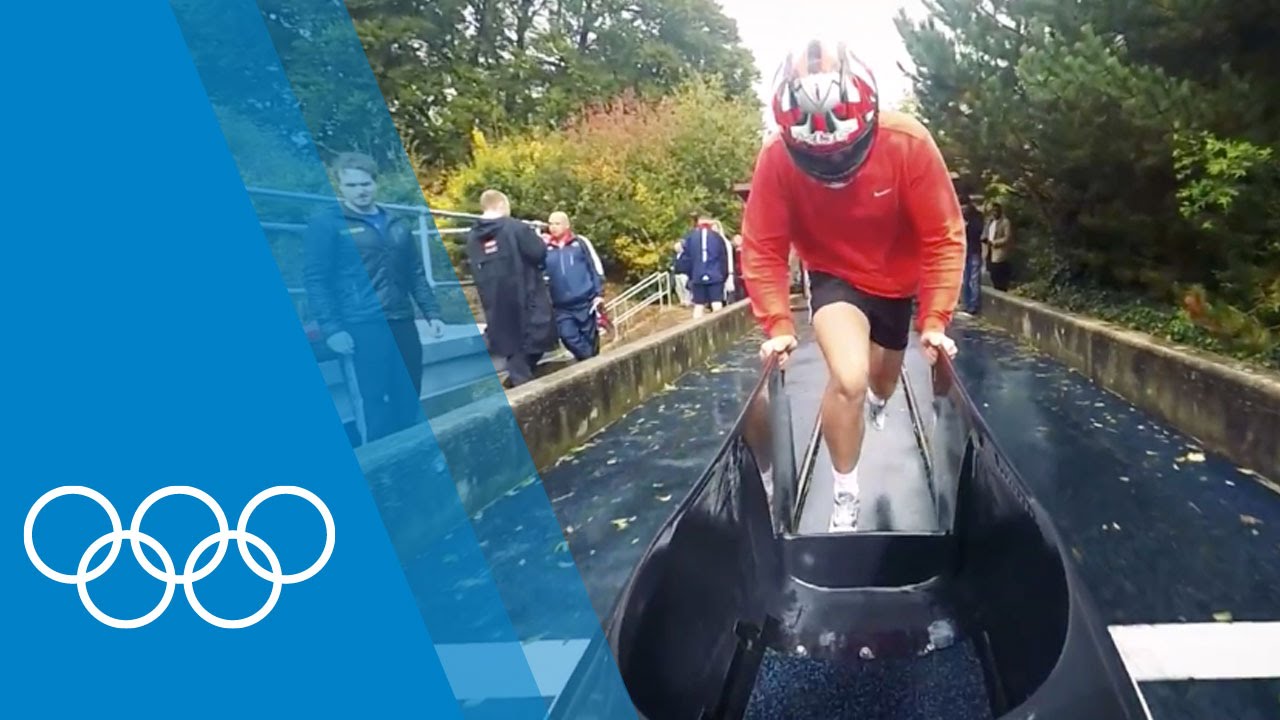 Monobob training with Great Britain's George Johnston