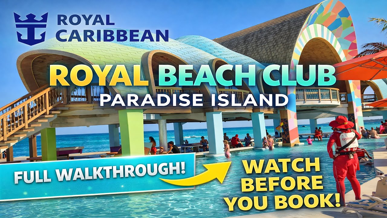 Royal Caribbean Royal Beach Club Paradise Island | Full Walkthrough (No Talking)