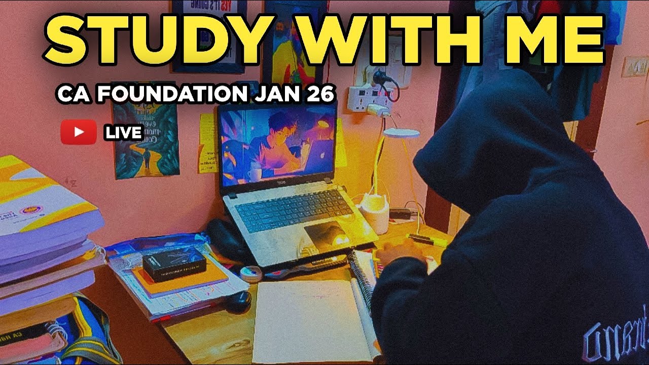 Day 25 LIVE 📈⏰  | Late Night Study With Me – CA Foundation Jan 2026 📚🔥 | Calm & Focused Study 🧿
