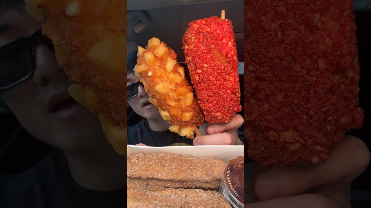 Корейские корн-доги и моти-чуррос #шорты