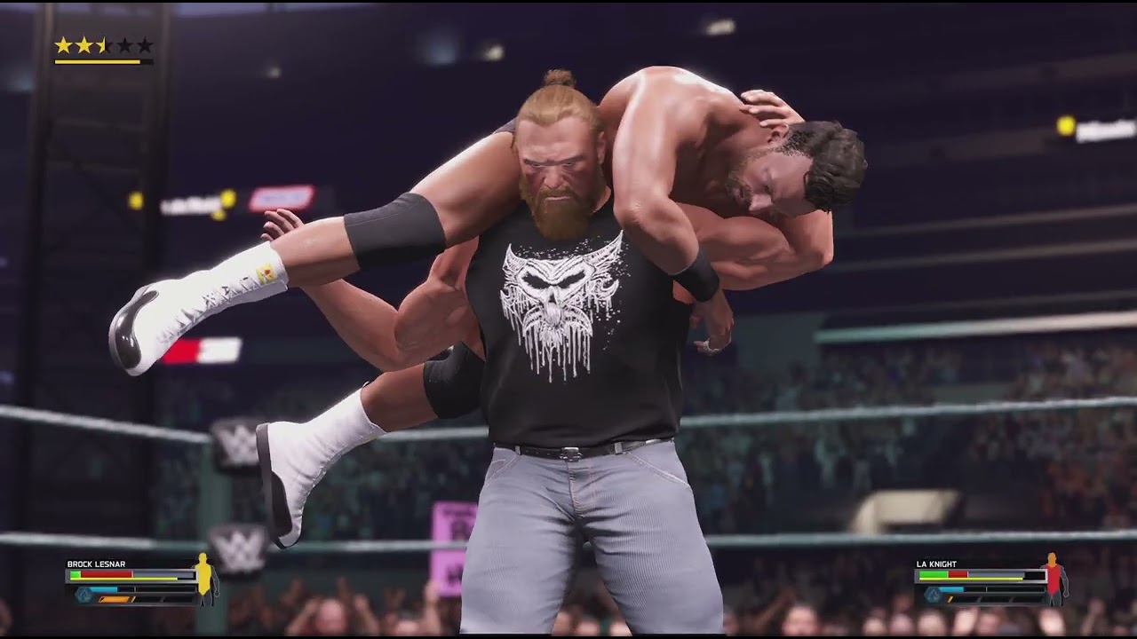 WWE brock versus LA Knight.