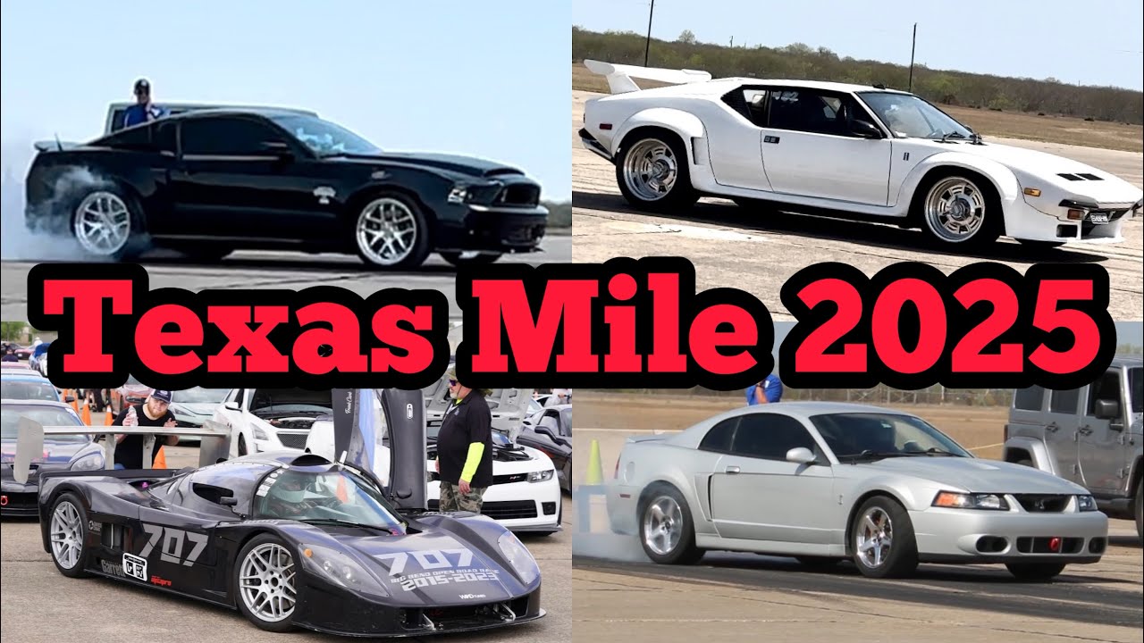 All kinds of fast cars at The Texas Mile March 2025 in Beeville Tx!