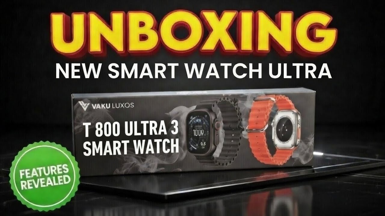 T800 ultra 3 smartwatch unboxing || t800 ultra 3 smart watch me game kaise download kare /