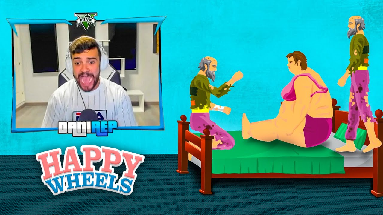 LA GORDA Y 2 VIEJOS DISFRUTAN DE LA VIDA - Happy Wheels