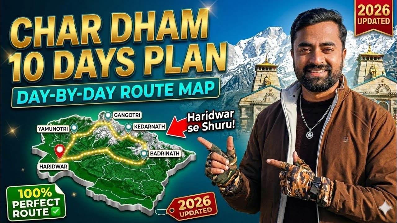 Char Dham Yatra 2026: The Ultimate 10-Days Itinerary 🚩 Day-by-Day Route Map & Tips