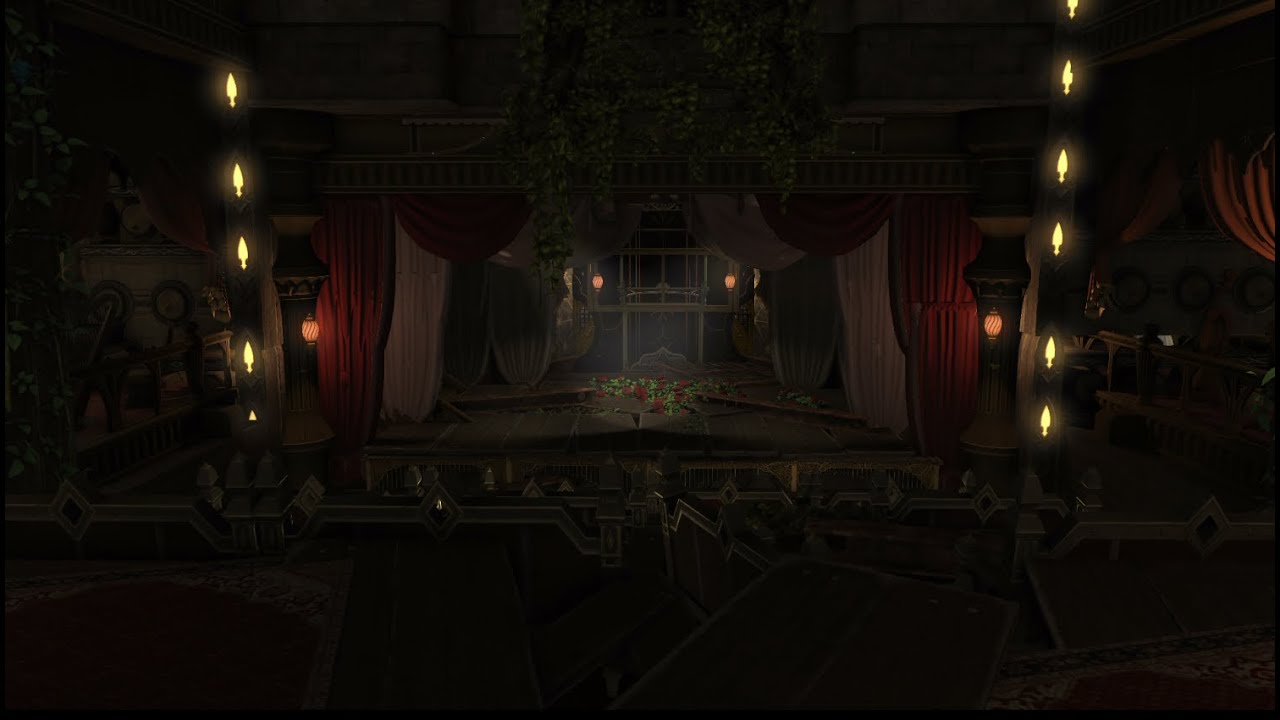 FFXIV/FF14 House/Housing-RL36(Different space,abandoned theater,low brightness,no filter)