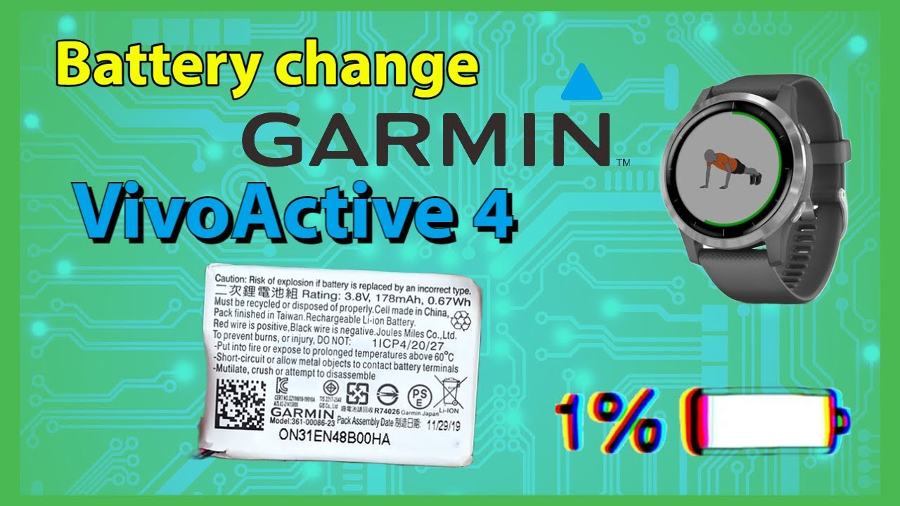 Battery change ✅GARMIN Vivoactive 4 ✅ maintaining the tightness DIY
