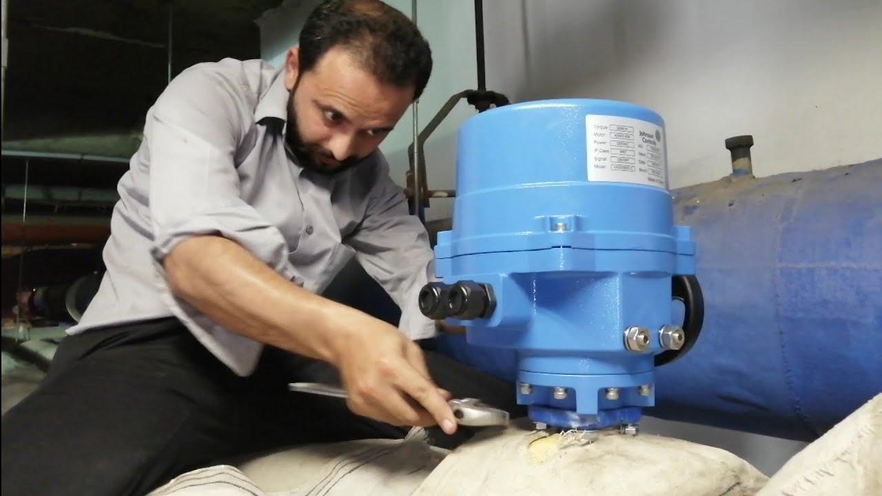 How Install Motorized Valve in Chilled Water Line Complete installaion and  Termination in Hindi .