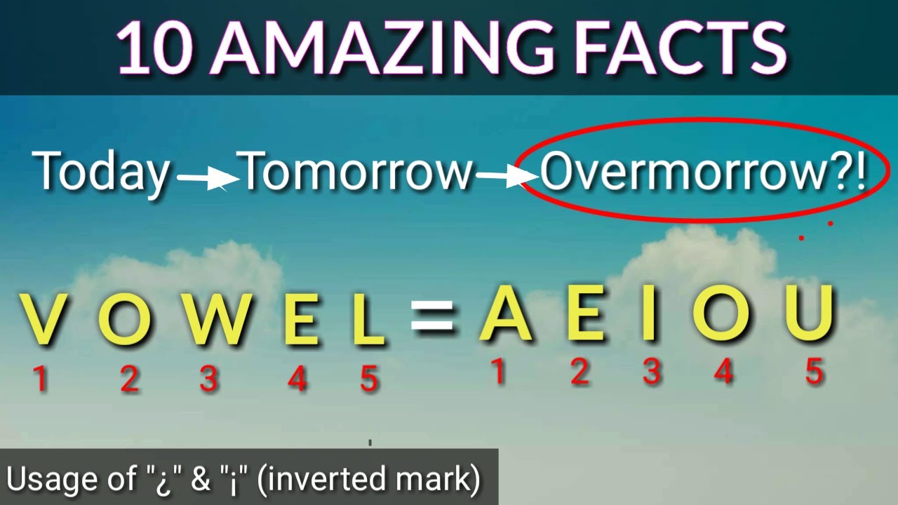 10 Amazing facts about English |Facts about Spelling, Words, Letters, Meaning much more Part 2