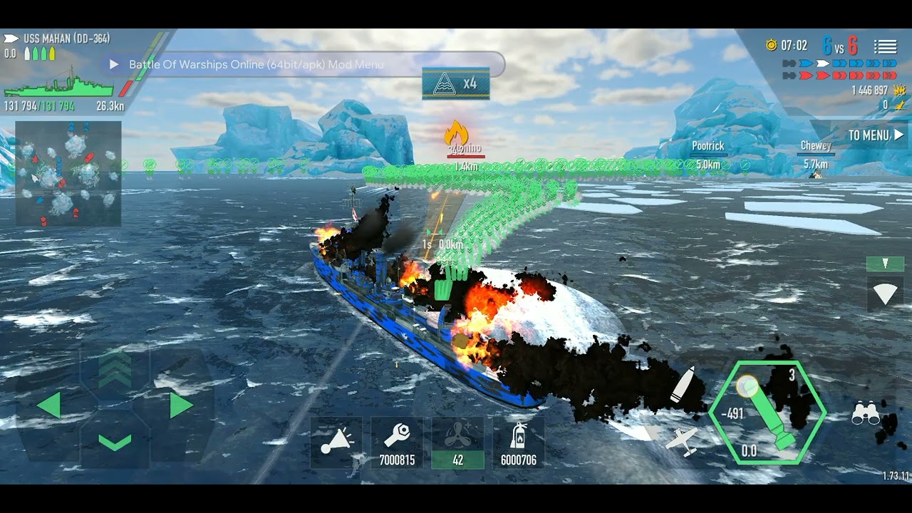 “BRO… USS Mahan Just BROKE the Server! 1.5M DAMAGE 😱 | 64 Bit Mod Menu Gameplay”