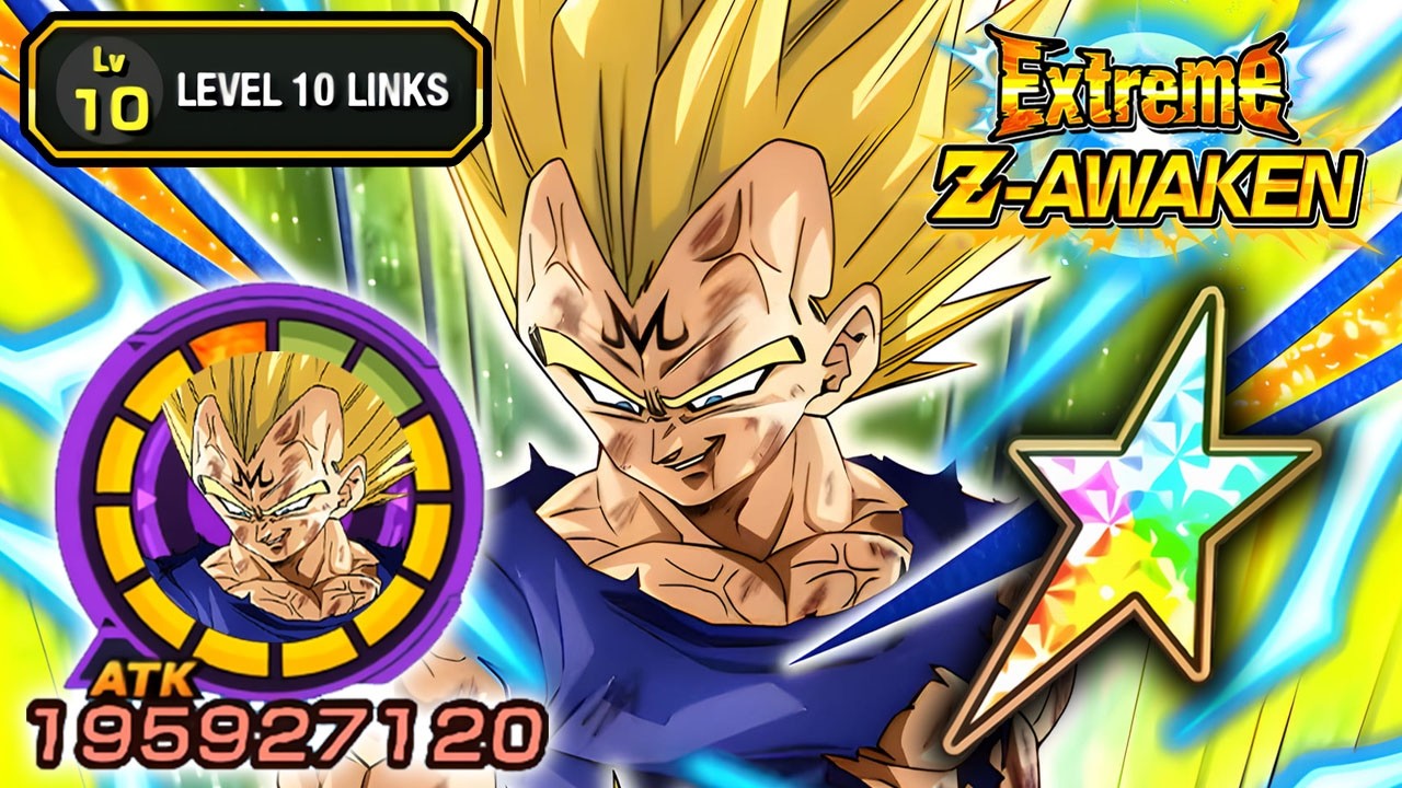 100% EZA INT MAJIN VEGETA LEVEL 10 LINKS SHOWCASE!!! Dragon Ball Z Dokkan Battle