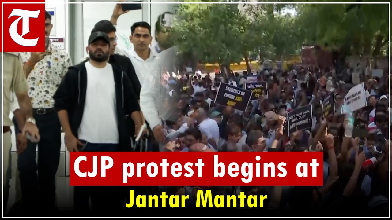 CJP protest Live : Founder Abhijeet Dipke lands at Delhi, protest begins at Jantar Mantar