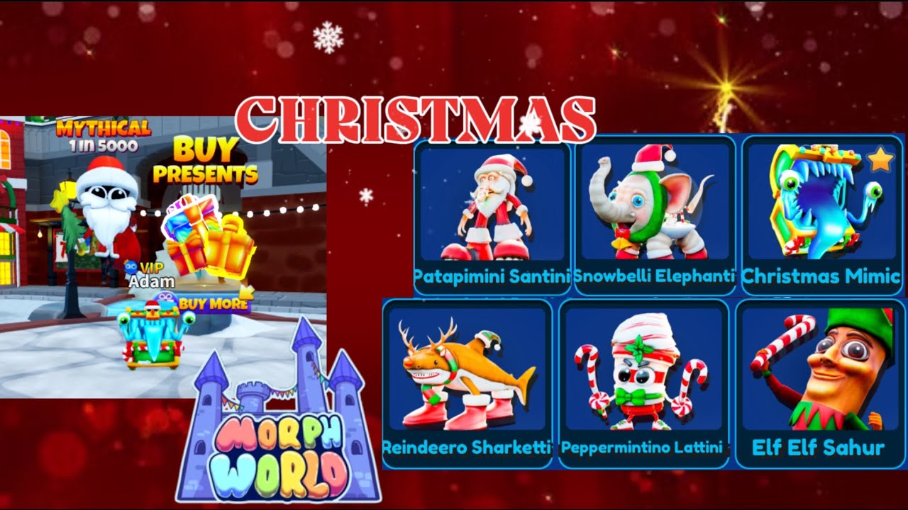 *🎉Совершенно новое🎉*🎄Рождественское обновление🎄(🔴Мир морфов🔵)