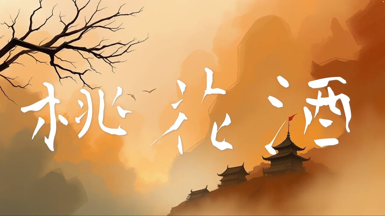 你是我桃花一壺酒，飲到心紅，不言休🎵 | 《桃花酒》🌸🍷【歌詞Lyrics】