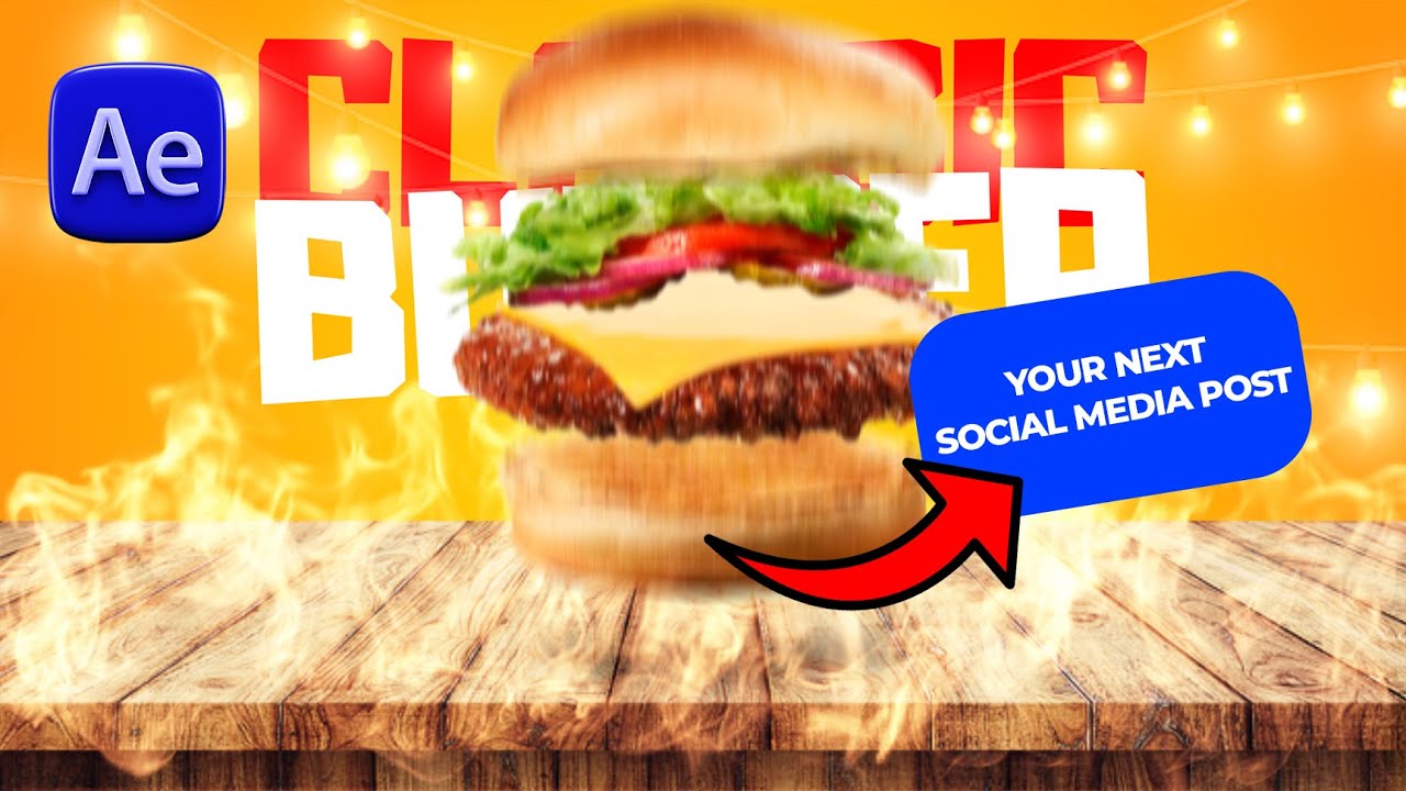 Trending Food Promo Opener inside After Effects Tutorial | Motion Graphics