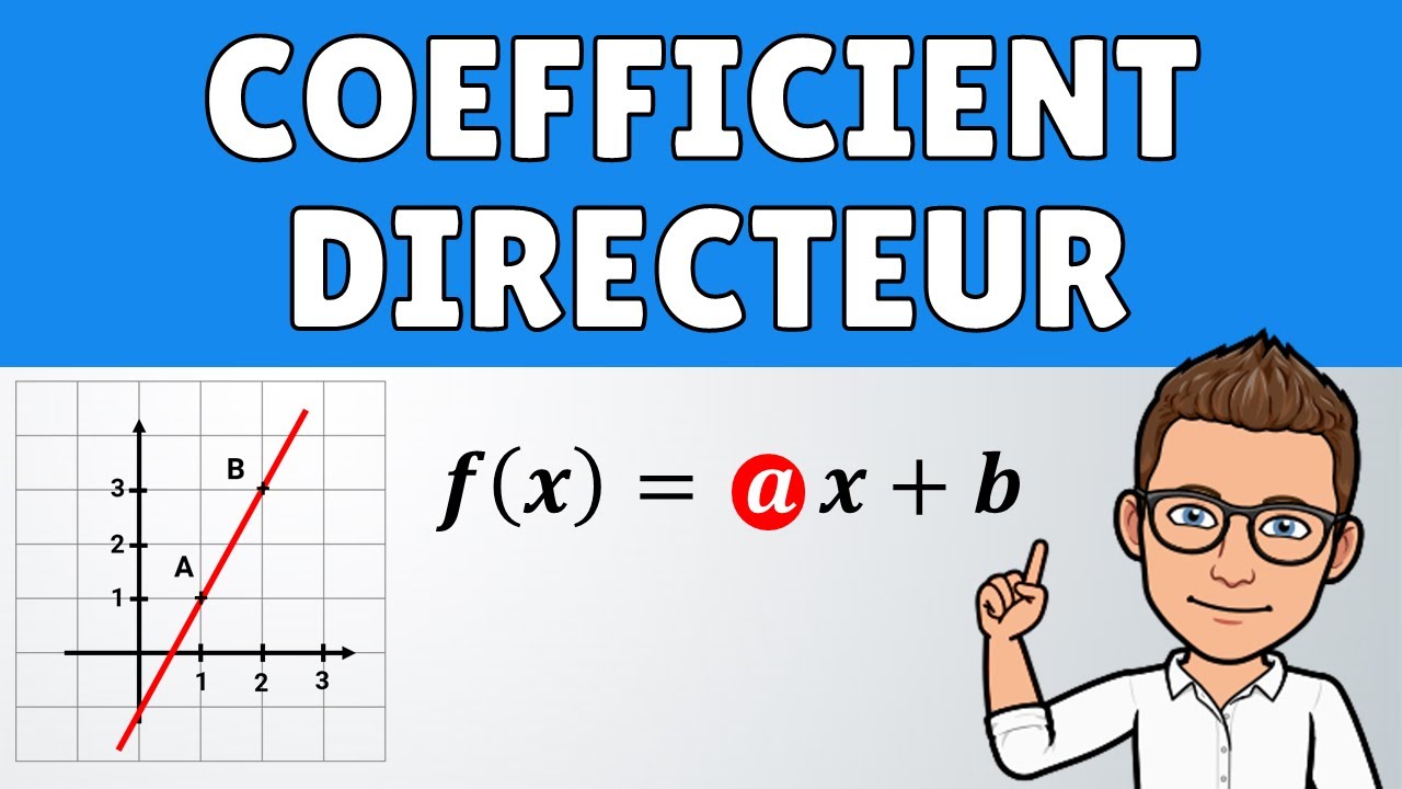 Comment calculer le COEFFICIENT DIRECTEUR d'une droite ? | Outils mathématiques