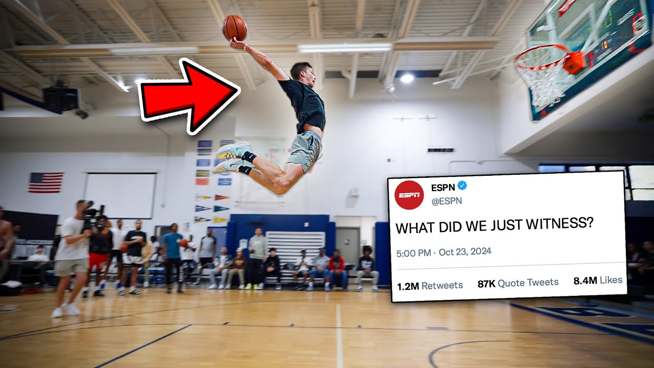 WHITE DUNKER GOES VIRAL IN THE HOOD...