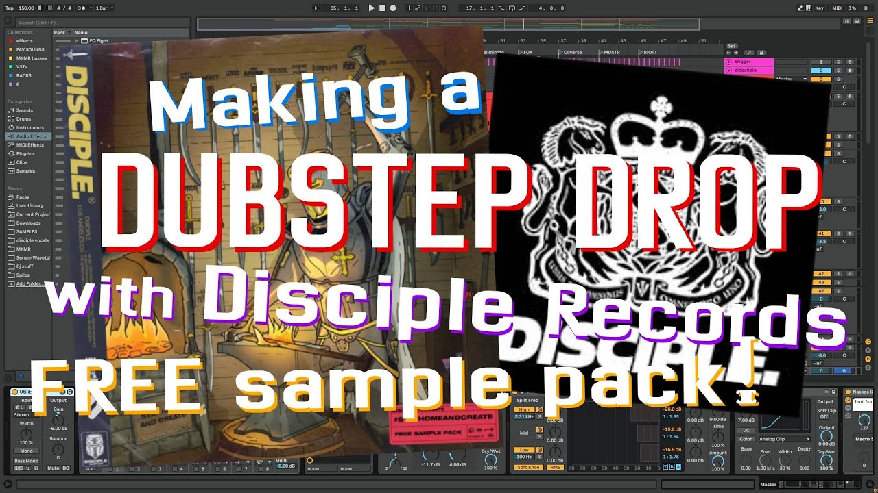 Making A DUBSTEP DROP using Disciple Records Free Sample Pack . . .