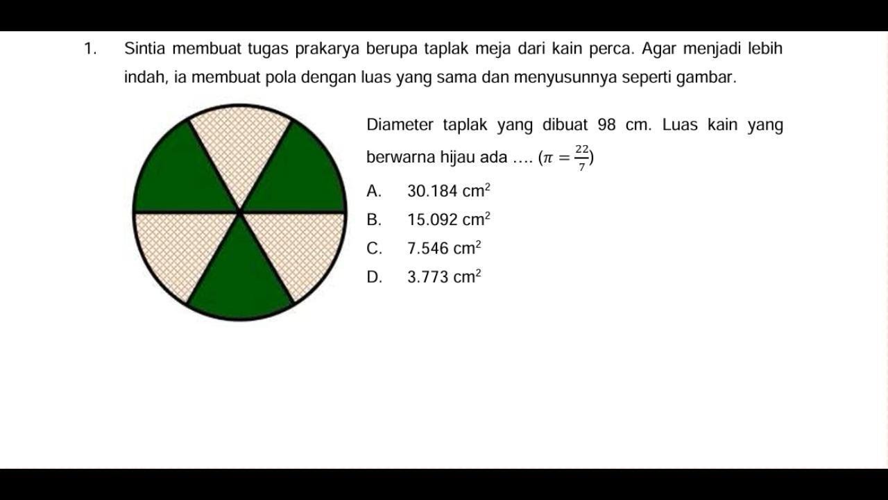SOAL LUAS LINGKARAN
