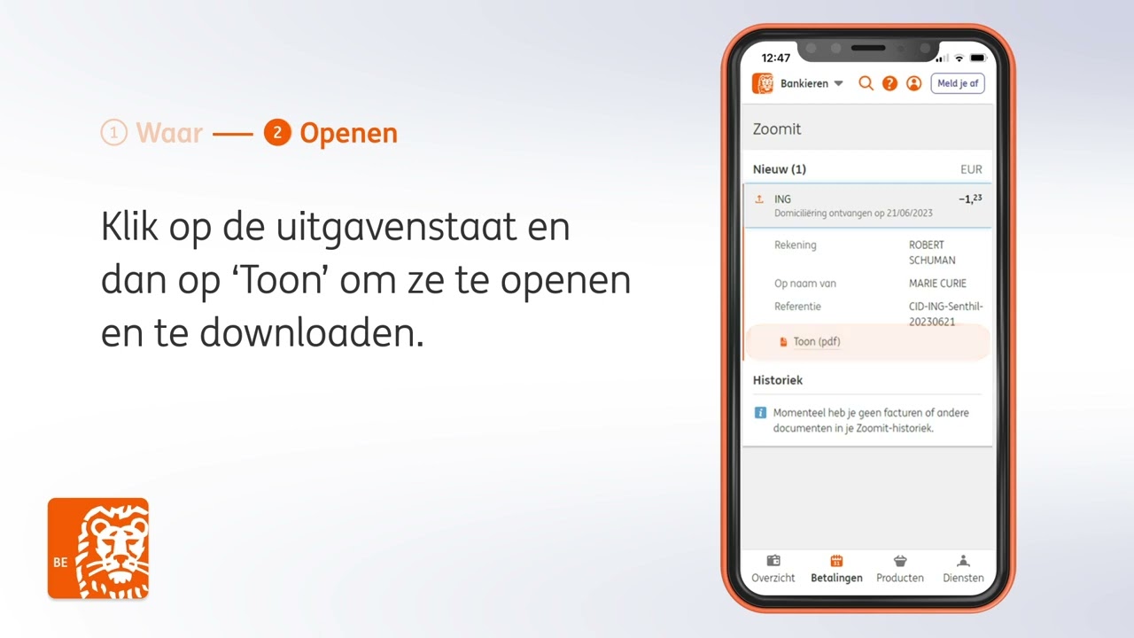 Hoe de uitgavenstaten voor je kredietkaart zien in de ING Banking-app?