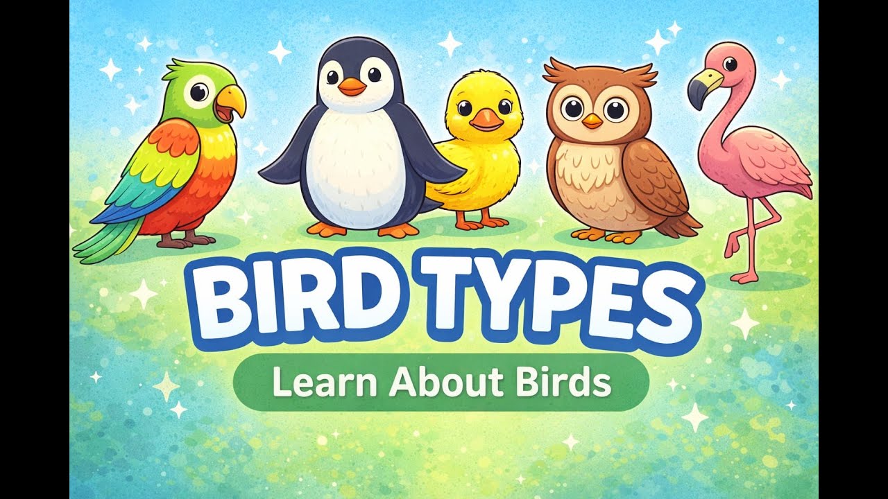 Learn Bird Types | Birds for Kids | Fun Learning Video🐦
