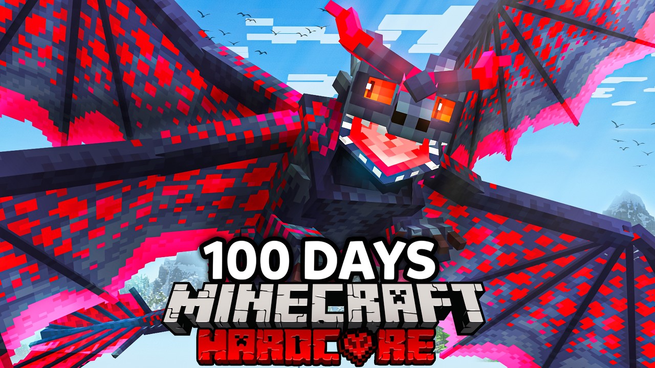 Я провел 100 дней в Minecraft с ГИБРИДНЫМИ ДРАКОНАМИ из &laquo;Как приручить дракона&raquo;!