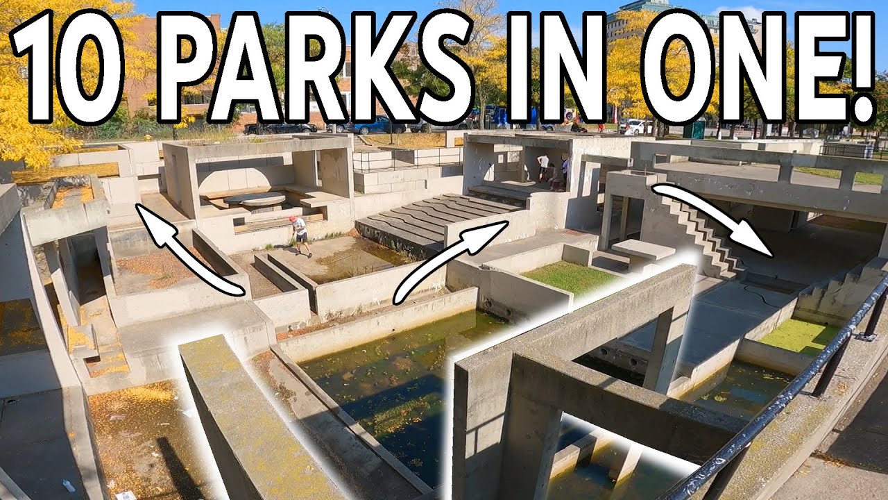 Epic Parkour Jam at America's Coolest Spot! The Grand Fountain in Flint, MI.