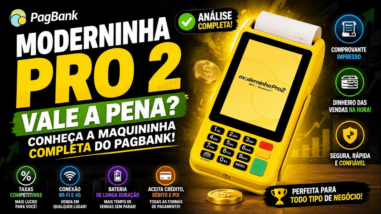 Moderninha Pro 2 Vale a Pena? | Conheça a Maquininha Completa do PagBank
