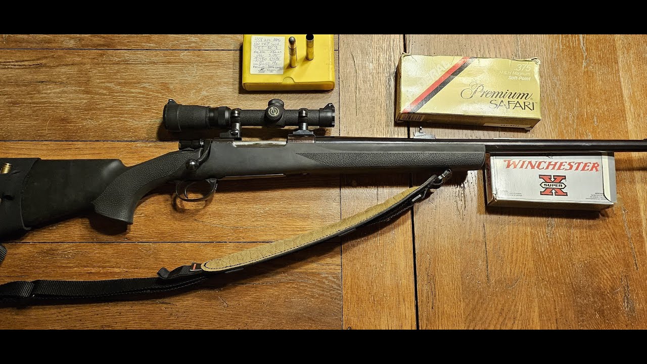 .458 Winchester Magnum and Mauser Dangerous game hunting rifle.