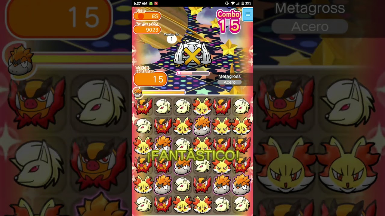 Pokémon Shuffle - Metagross (Shiny). S Rank [Itemless]. 36% Catchability.
