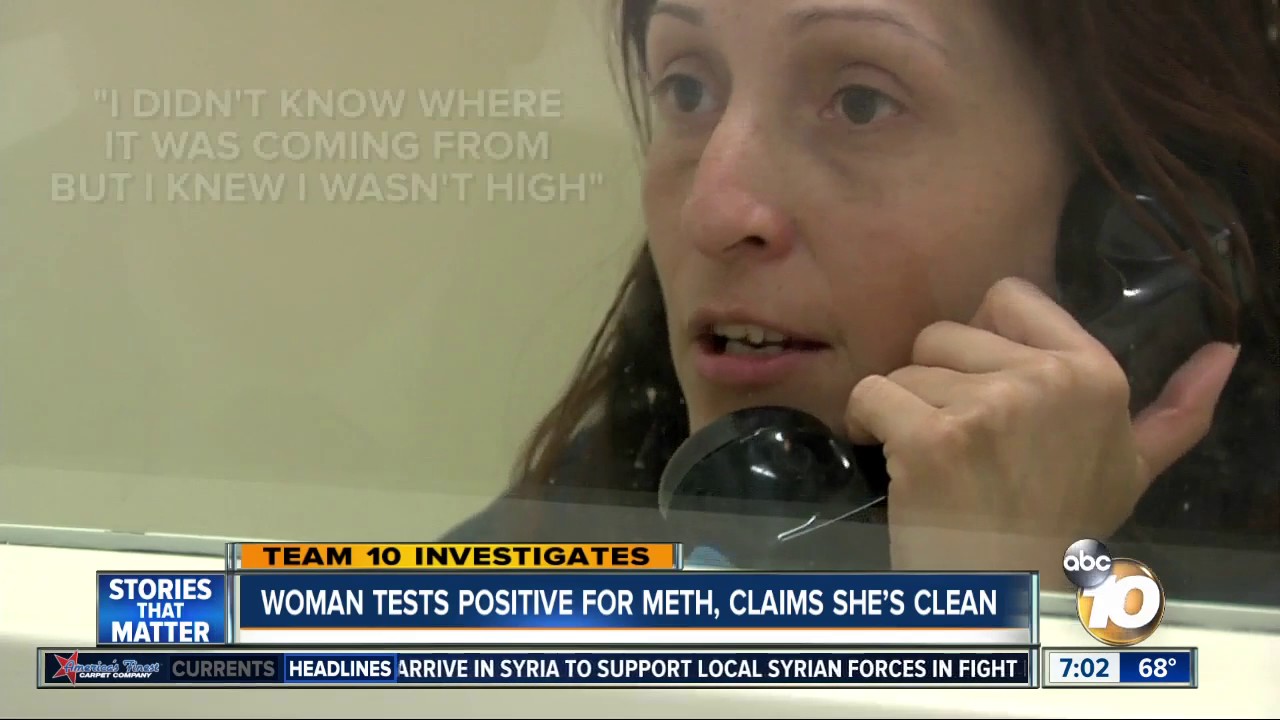 Woman tests positive for meth, claims she's clean