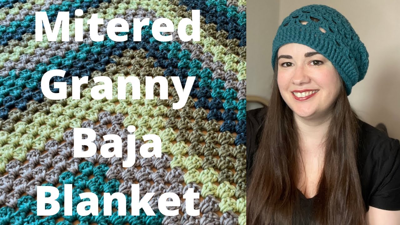 Mitered Granny Blanket - Easy Crochet - Beginner Friendly - Huge Impact ( Baja Color O'Go Yarn )