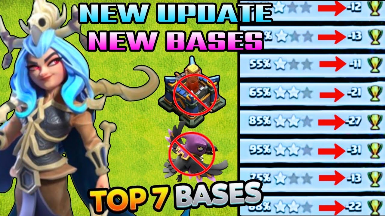 NEW UPDATE NEW BASES TOP 7 - TH18 WAR & LEGEND BASES - ATNI EARTHQUAKE SPELL BASE - CLASH OF CLANS 