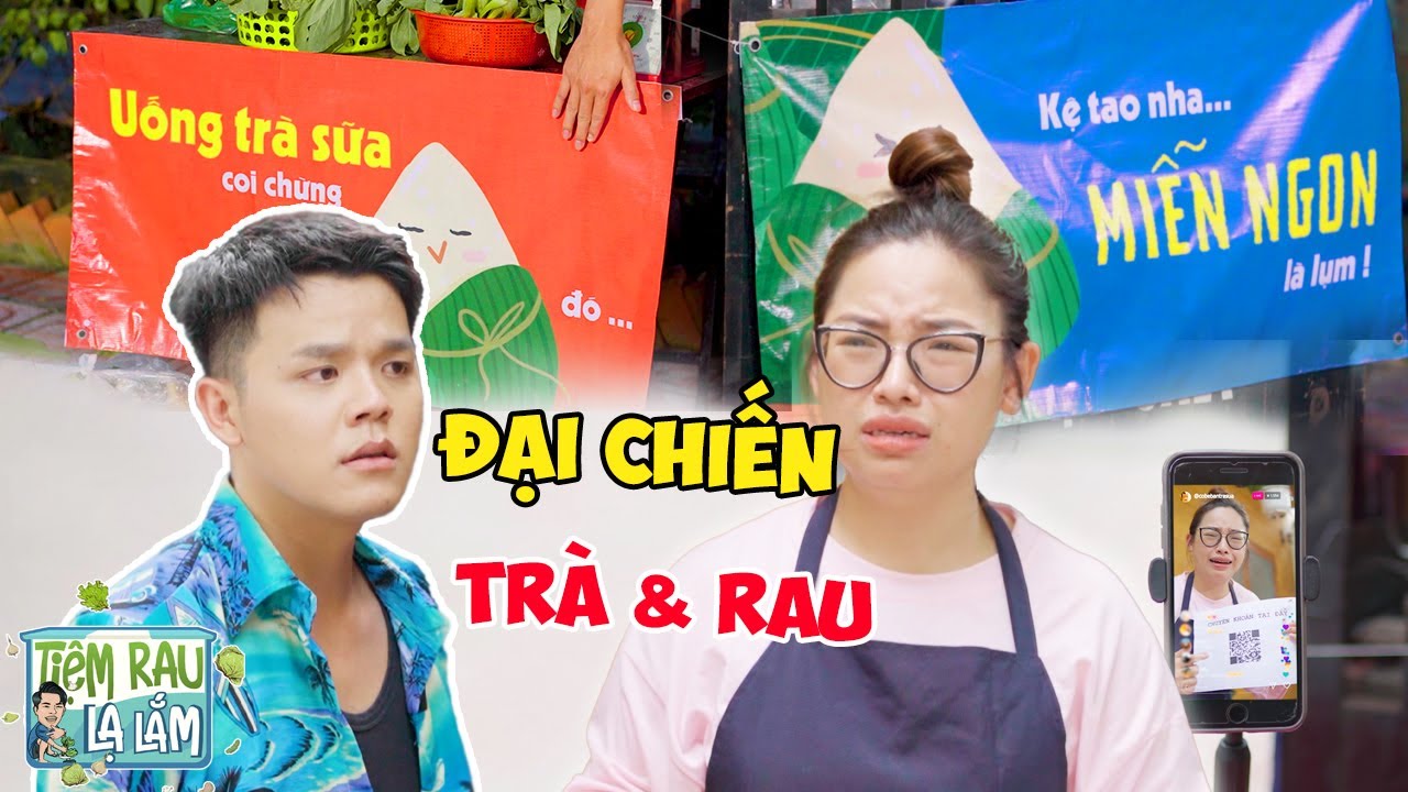 Đại Chiến TRÀ SỮA Và RAU XANH, Gian Thương Bày Trò Livestream XIN TIỀN | Tloo Tiệm Rau Lạ Lắm #trll