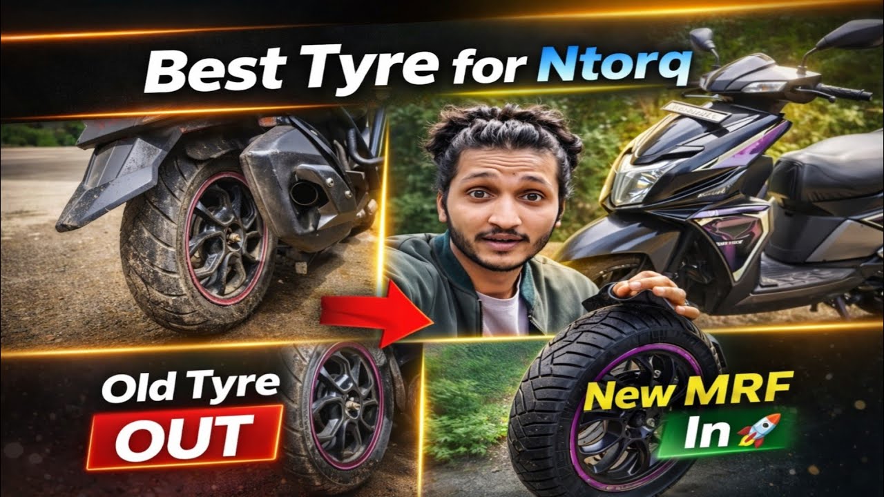 Tvs Ntorq MRF Tyre Change😍 | New Tyre Fitting Full Process & Review🔥