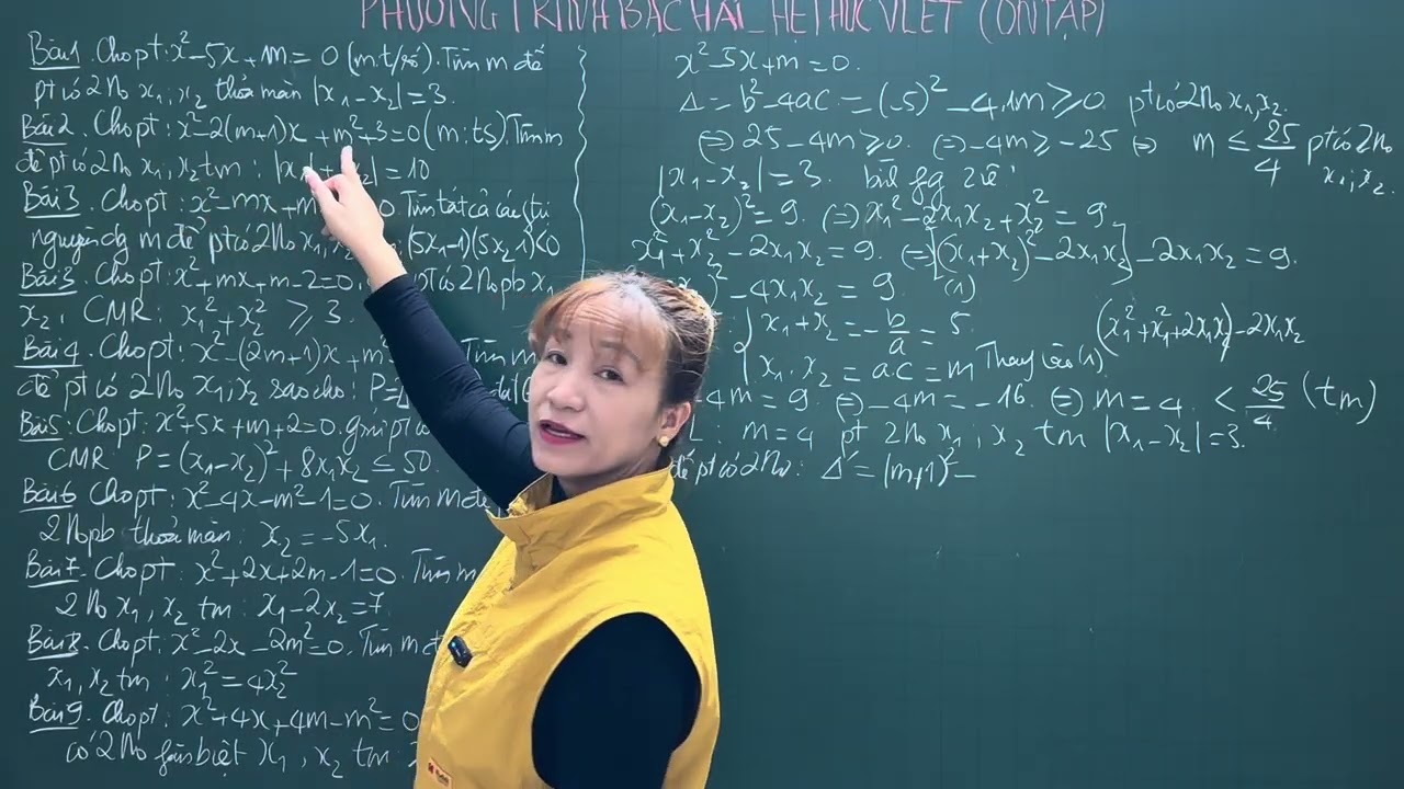 TOÁN 9- HỆ THỨC VI-ET - ỨNG DỤNG HỆ THỨC VI-ET. ( BÀI TẬP). 