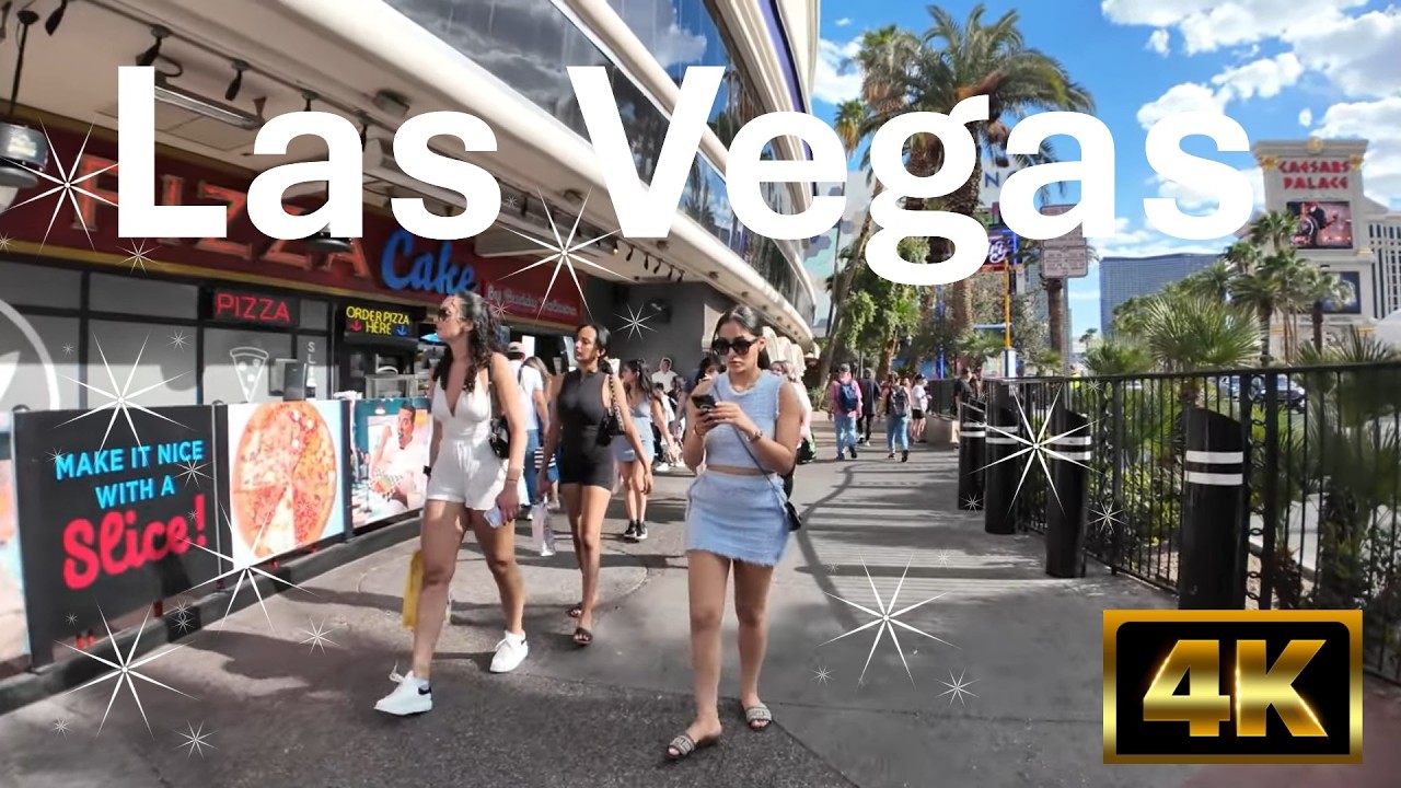 4K HDR Las Vegas Strip Walking Tour | Las Vegas Guide Tour Strip Walk