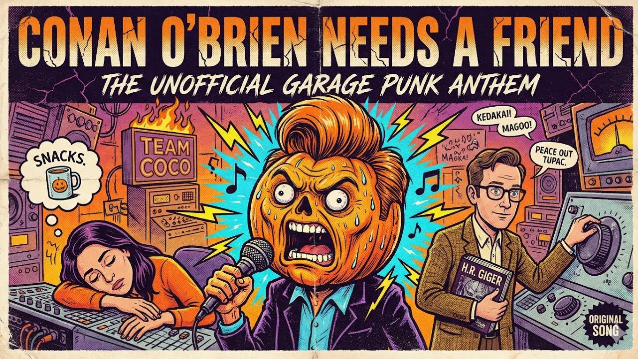 Conan O'Brien Needs a Friend: The Unofficial Garage Punk Theme Song 🎸🍊  @TeamCoco  