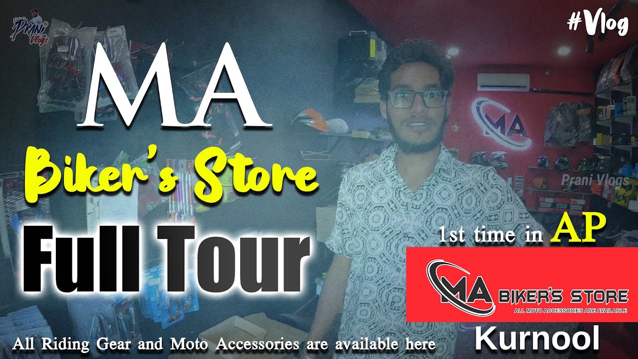 MA Bikers Store Full Tour | Bikers store in Kurnool | MA bikers Cafe |  Prani Vlogs