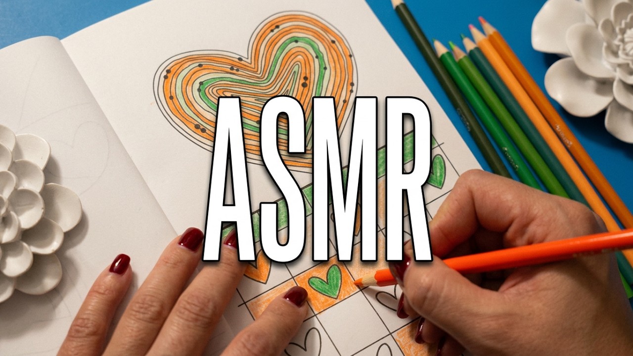 Coloring Hearts for Your Anxiety (Inaudible ASMR)