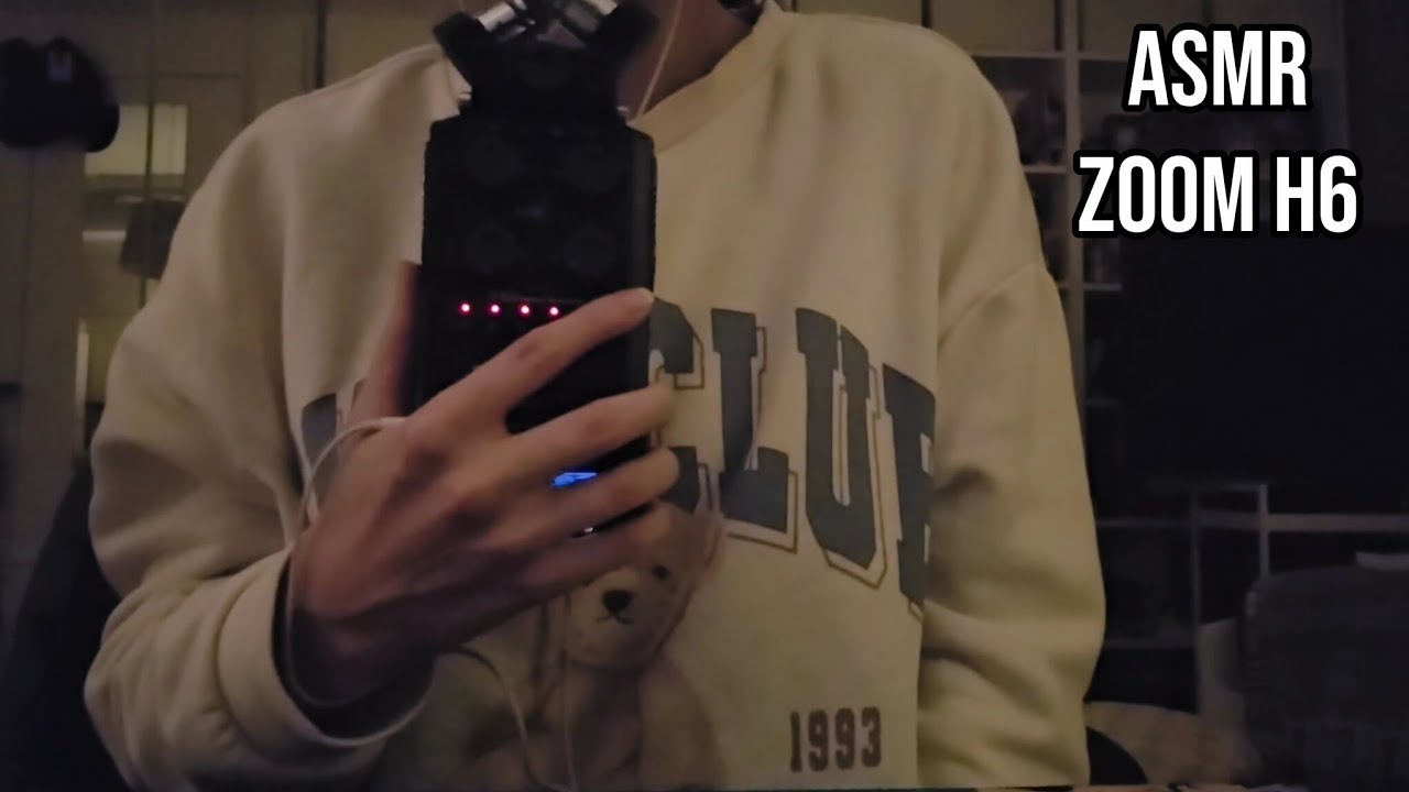 ASMR Zoom H6 experimenting ♡ (mouth sounds, mic brushing, mic tapping)